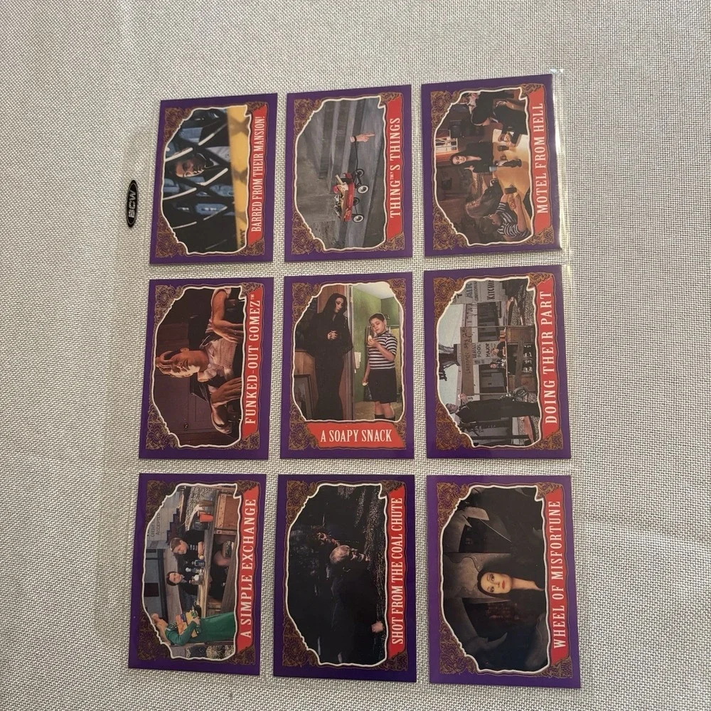 The Addams Family Topps Trading‎ Card Set 99 Cards 11 Stickers Wednesday Addams